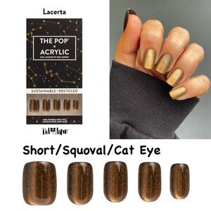 THE POP by Red Aspen Lacerta Gold Cat Eye Press-On Nails